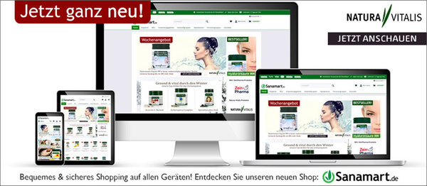 Natura Vitalis Produkte sicher und bequem im neuen Onlineshop unter www.Sanamart.de kaufen