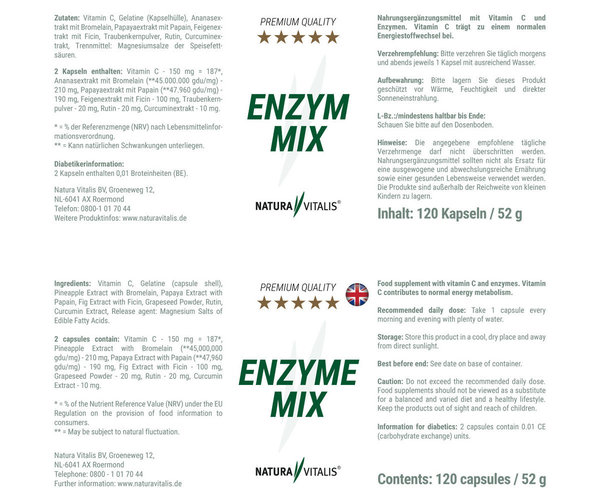 Enzym-Mix 120 Kapseln