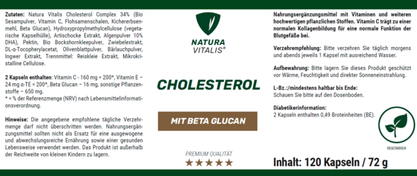 Cholesterol - 120 Kapseln