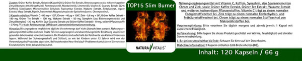 TOP15 Slim Burner 120 Kapseln