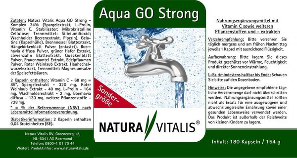 Aqua GO Strong - 180 Kapseln