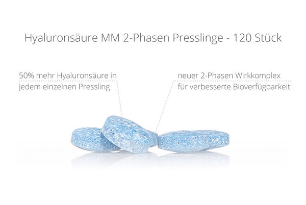 Hyaluronsäure MM 2-Phasen 120 Presslinge