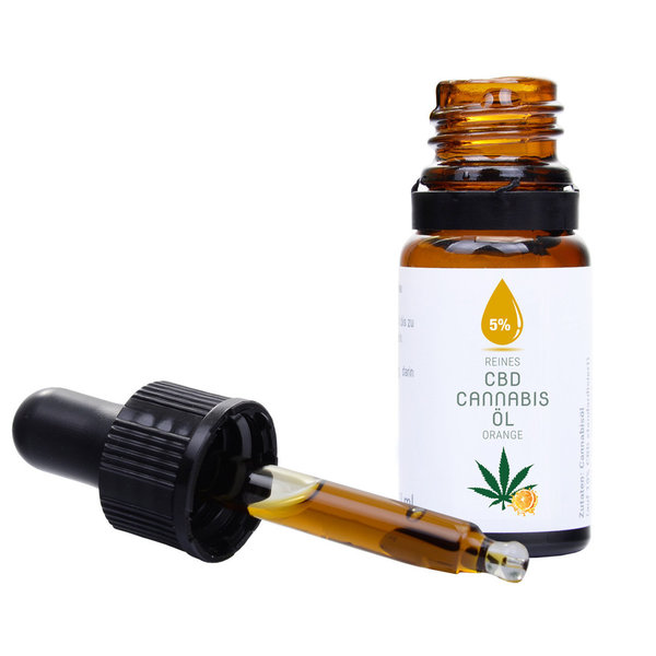 Reines CBD Cannabis-Öl 5% + Orangenaroma 12ml