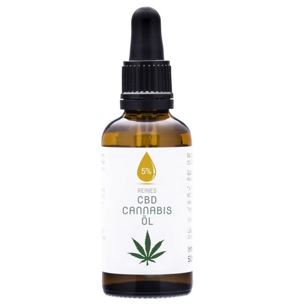 Reines CBD Cannabis-Öl 5% 20ml